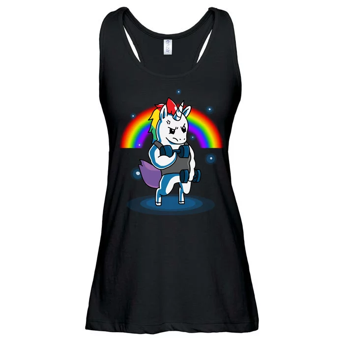 Gym Unicorn Weightlifting Ladies Essential Flowy Tank