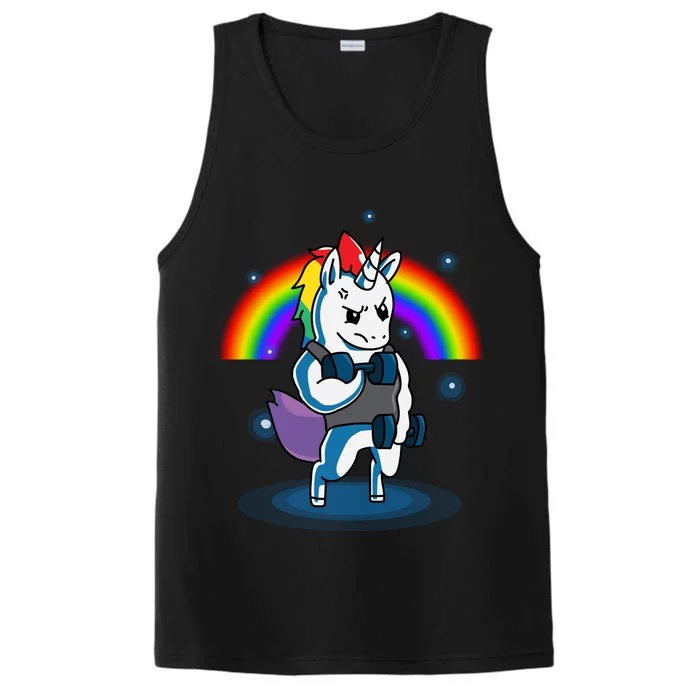 Gym Unicorn Weightlifting Performance Tank