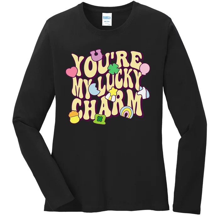 Groovy YouRe My Lucky Charm Feeling Lucky St.Patrick Day Ladies Long Sleeve Shirt