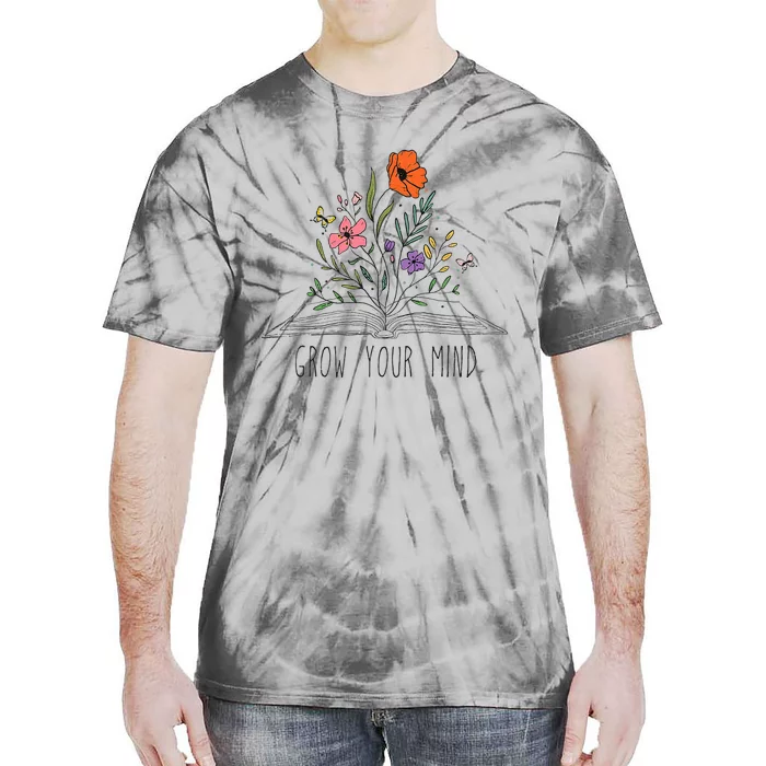 Grow Your Mind Summer Flower Botanical Floral Wildflower Tie-Dye T-Shirt