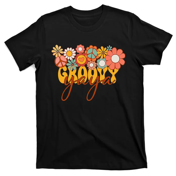 Groovy Yaya Matching Family Baby Shower gift Mother's Day T-Shirt