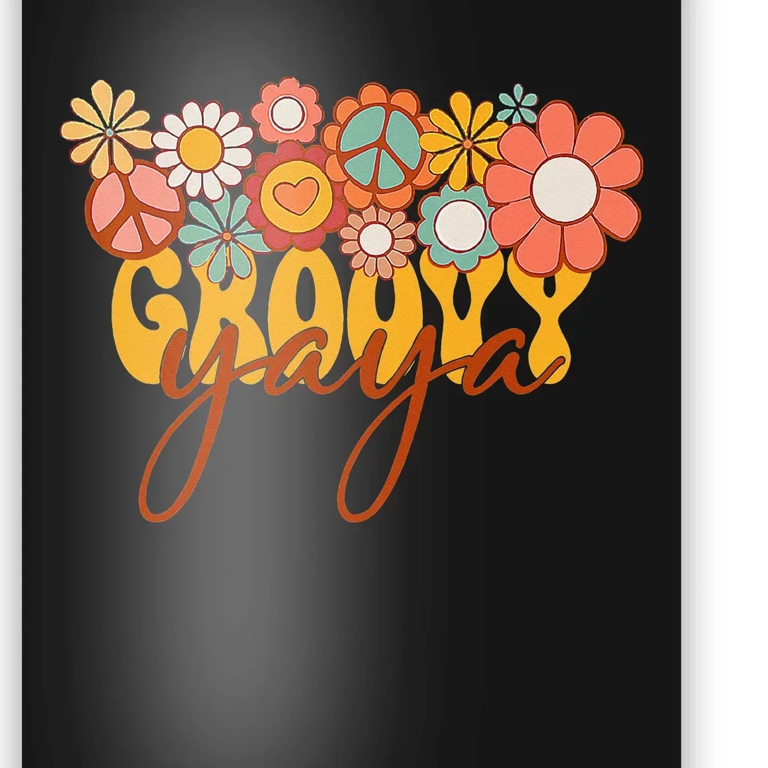 Groovy Yaya Matching Family Baby Shower gift Mother's Day Poster