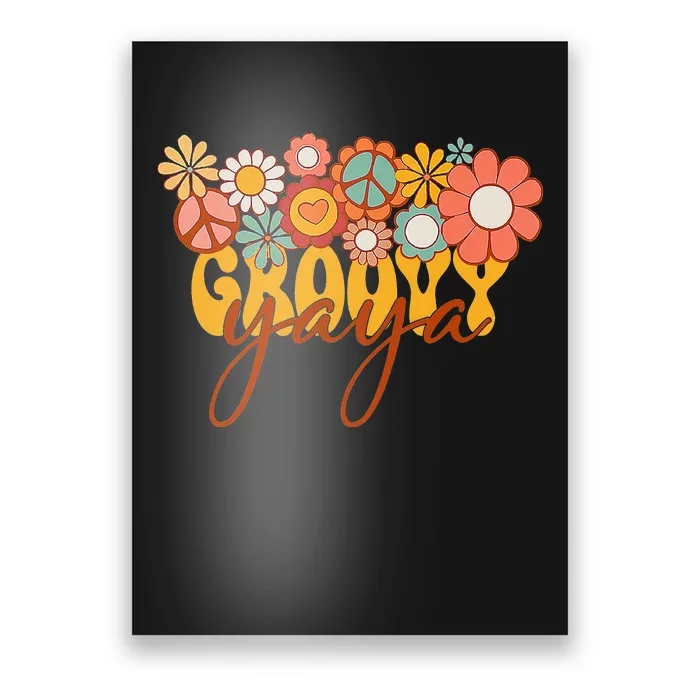 Groovy Yaya Matching Family Baby Shower gift Mother's Day Poster