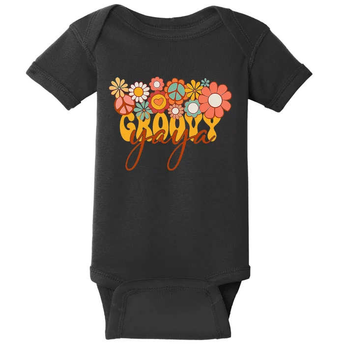 Groovy Yaya Matching Family Baby Shower gift Mother's Day Baby Bodysuit