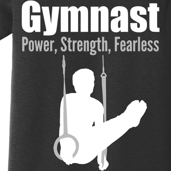 Gymnast Power Strength Fearless Baby Bodysuit