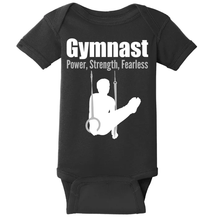 Gymnast Power Strength Fearless Baby Bodysuit