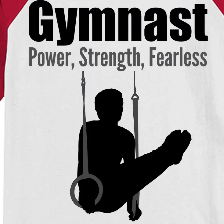 Gymnast Power Strength Fearless Kids Colorblock Raglan Jersey