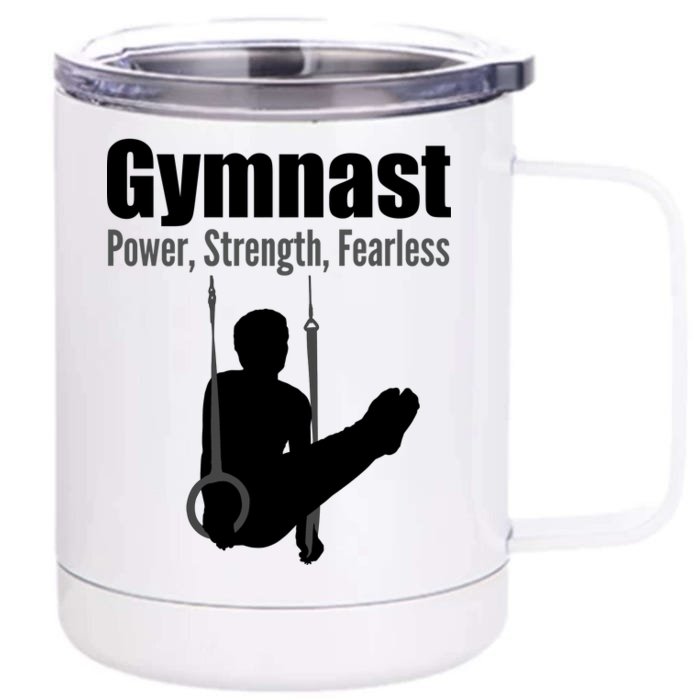 Gymnast Power Strength Fearless Front & Back 12oz Stainless Steel Tumbler Cup