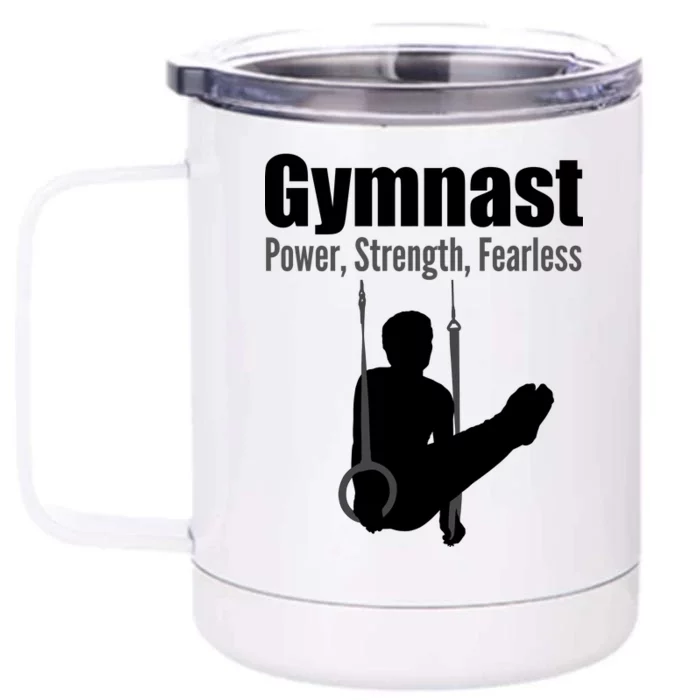 Gymnast Power Strength Fearless Front & Back 12oz Stainless Steel Tumbler Cup