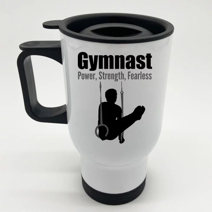 Gymnast Power Strength Fearless Front & Back Stainless Steel Travel Mug