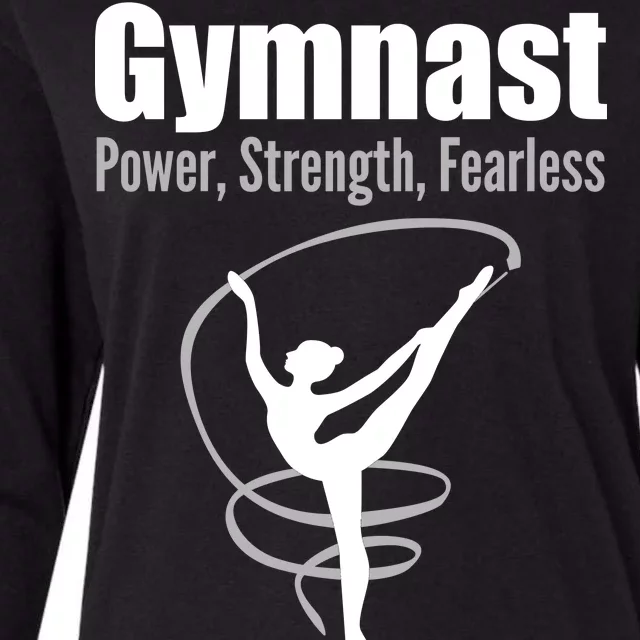 Gymnast Power Strength Fearless Rhythmic Gymnastics Womens Cotton Relaxed Long Sleeve T-Shirt