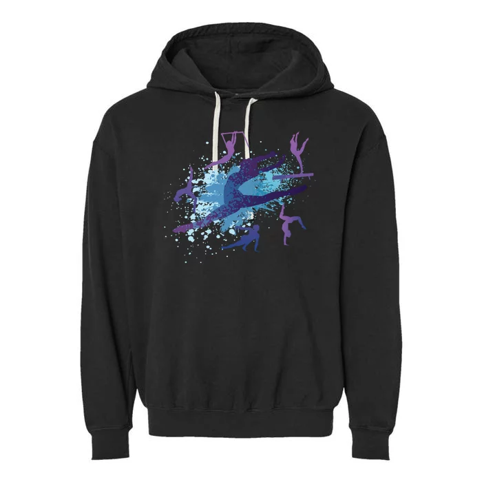 Gymnast Silhouettes Garment-Dyed Fleece Hoodie