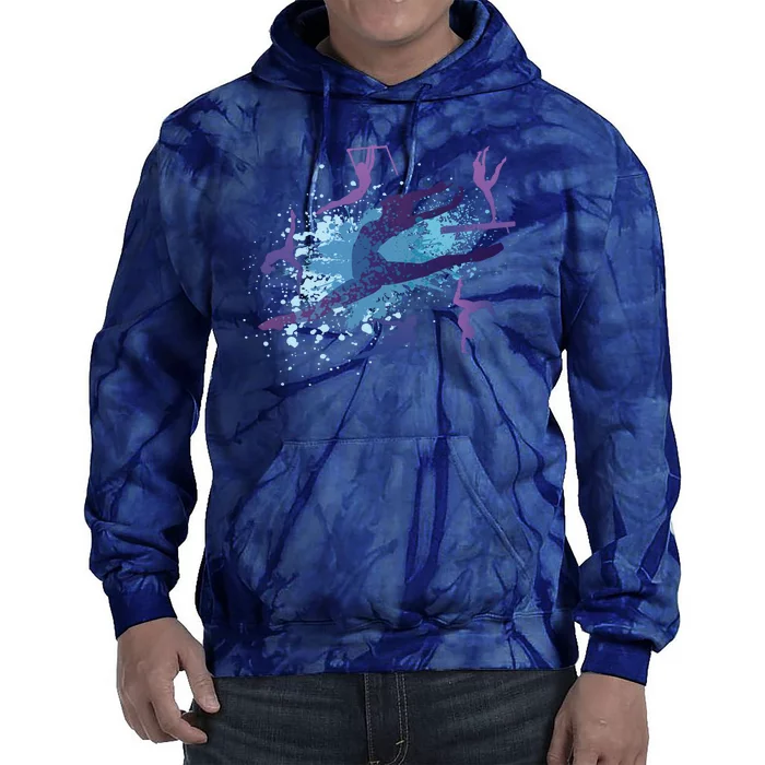 Gymnast Silhouettes Tie Dye Hoodie