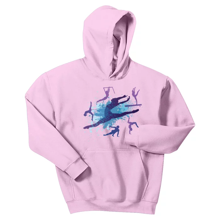 Gymnast Silhouettes Kids Hoodie