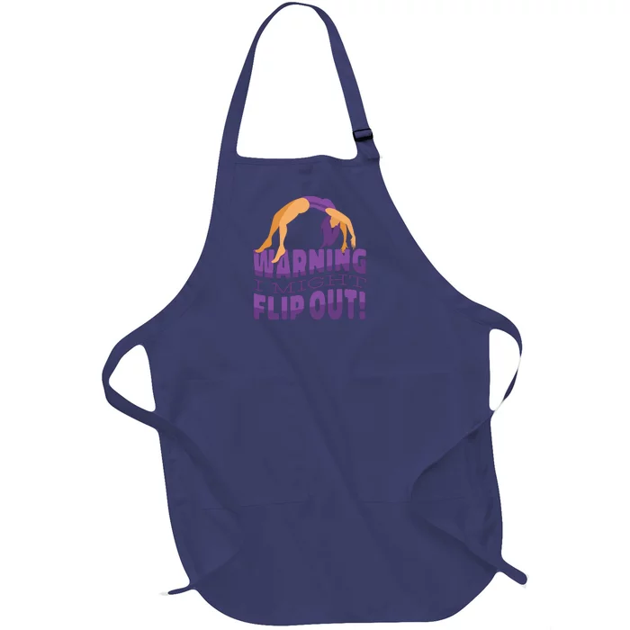 Gymnast Warning Full-Length Apron With Pocket