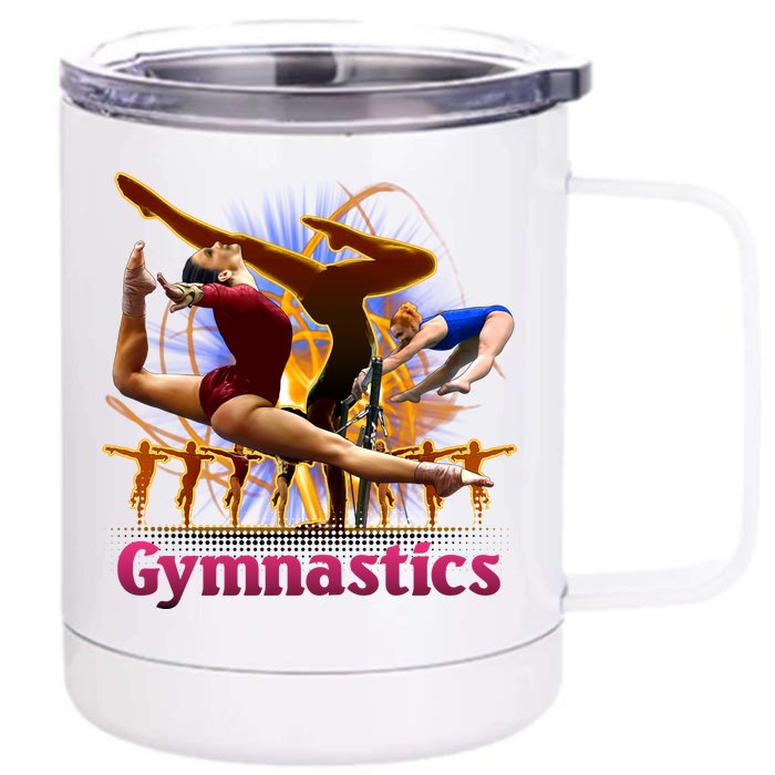 Gymnastics Logo Front & Back 12oz Stainless Steel Tumbler Cup