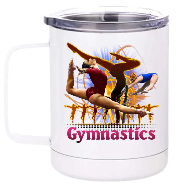 Gymnastics Logo Front & Back 12oz Stainless Steel Tumbler Cup