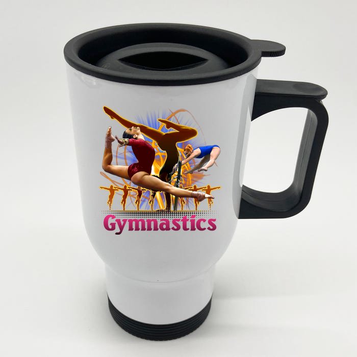 Gymnastics Logo Front & Back Stainless Steel Travel Mug