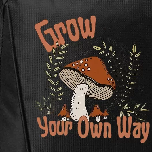 Grow Your Own Way Cute Mushroom Themed Foraging City Backpack