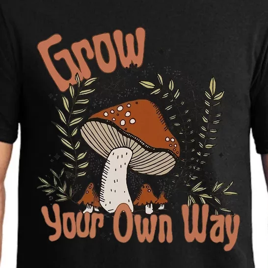 Grow Your Own Way Cute Mushroom Themed Foraging Pajama Set