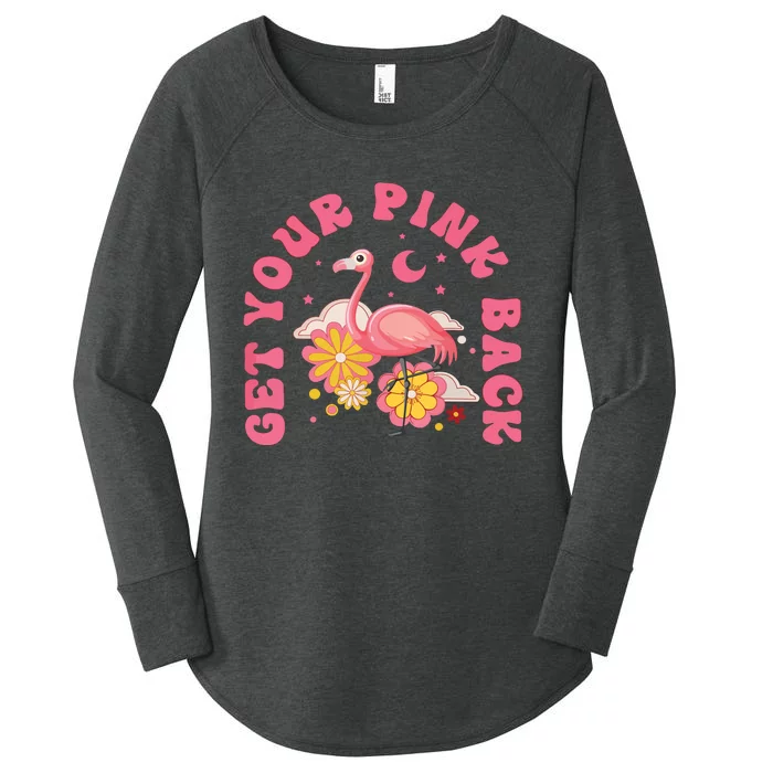 Get Your Pink Back Funny Flamingo Women's Perfect Tri Tunic Long Sleeve Shirt