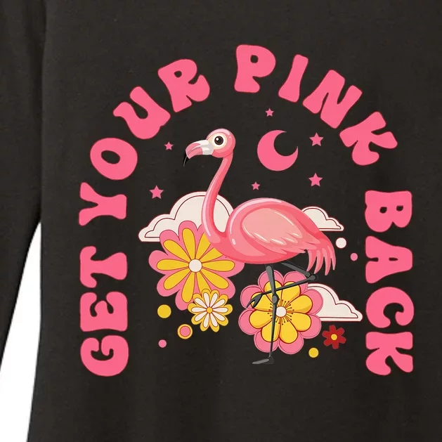 Get Your Pink Back Funny Flamingo Womens CVC Long Sleeve Shirt