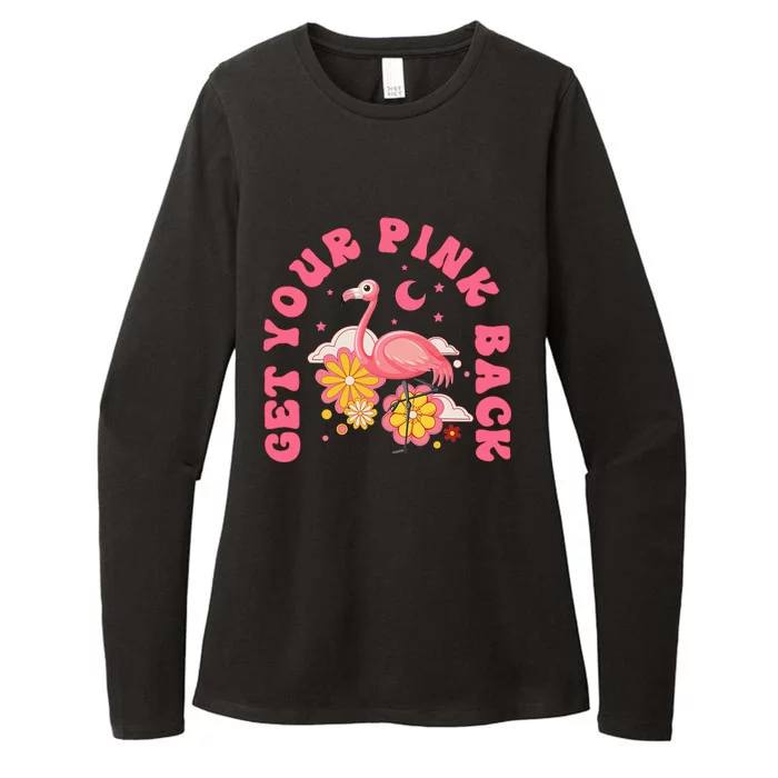 Get Your Pink Back Funny Flamingo Womens CVC Long Sleeve Shirt