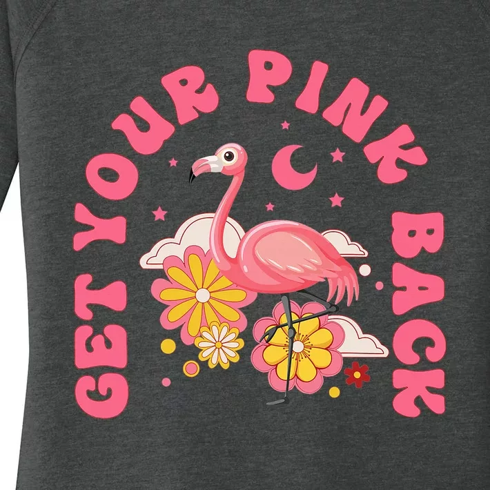 Get Your Pink Back Funny Flamingo Women's Perfect Tri Tunic Long Sleeve Shirt