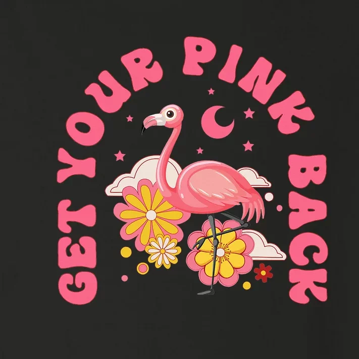 Get Your Pink Back Funny Flamingo Toddler Long Sleeve Shirt