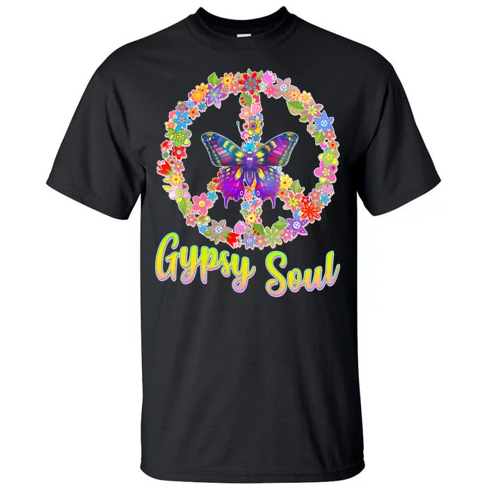 Gypsy Soul Flower Wreath Tall T-Shirt