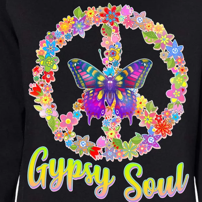 Gypsy Soul Flower Wreath Womens California Wash Sweatshirt