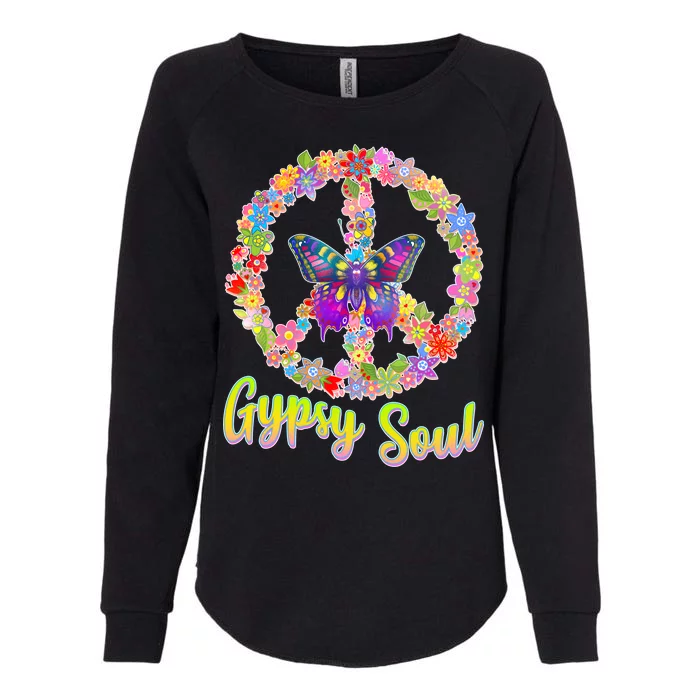 Gypsy Soul Flower Wreath Womens California Wash Sweatshirt