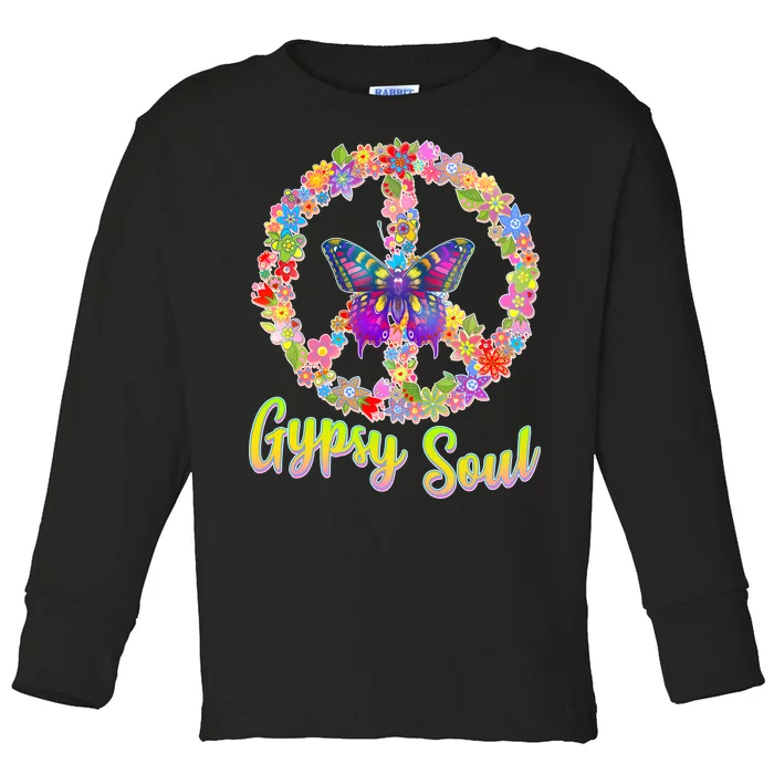 Gypsy Soul Flower Wreath Toddler Long Sleeve Shirt