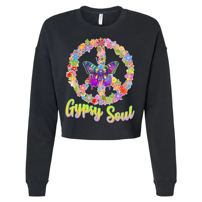 Gypsy Soul Flower Wreath Cropped Pullover Crew