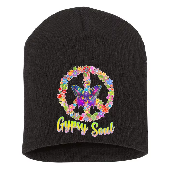 Gypsy Soul Flower Wreath Short Acrylic Beanie