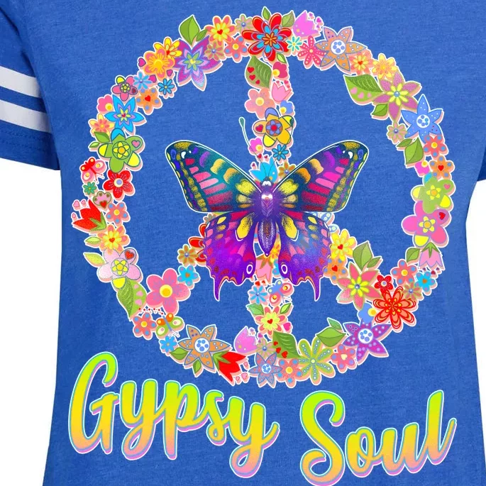 Gypsy Soul Flower Wreath Enza Ladies Jersey Football T-Shirt