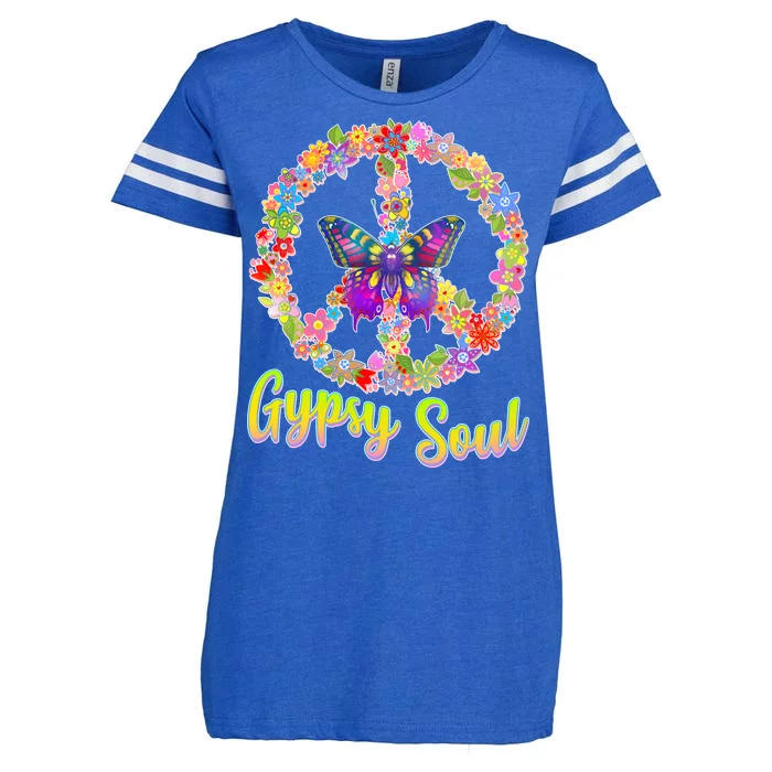 Gypsy Soul Flower Wreath Enza Ladies Jersey Football T-Shirt