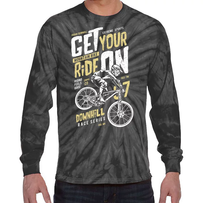 Get Your Ride On Downhill Tie-Dye Long Sleeve Shirt