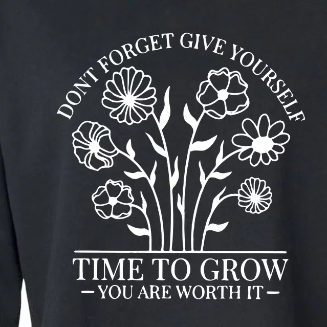 Give Yourself Time Cut Files For Cricut Self Love Cropped Pullover Crew