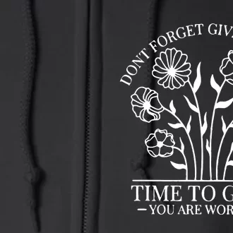 Give Yourself Time Cut Files For Cricut Self Love Full Zip Hoodie