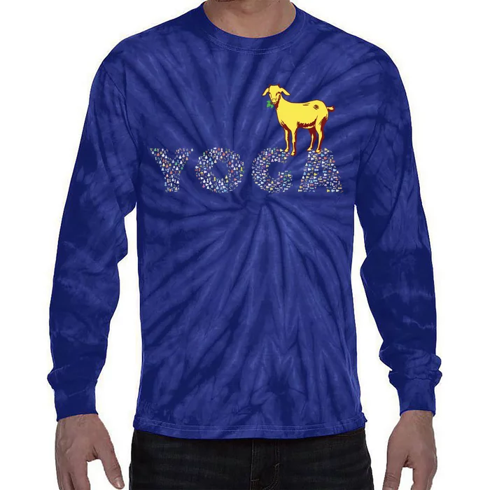 Goat Yoga T For Women Men Tie-Dye Long Sleeve Shirt