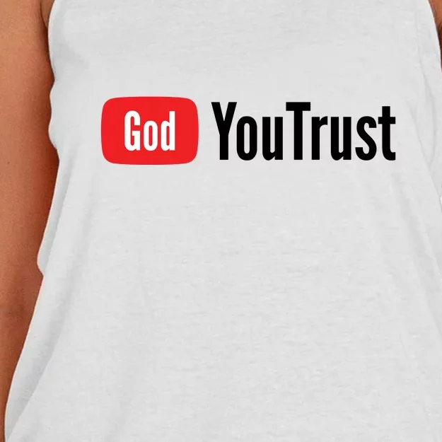 God You Trust Women's Knotted Racerback Tank