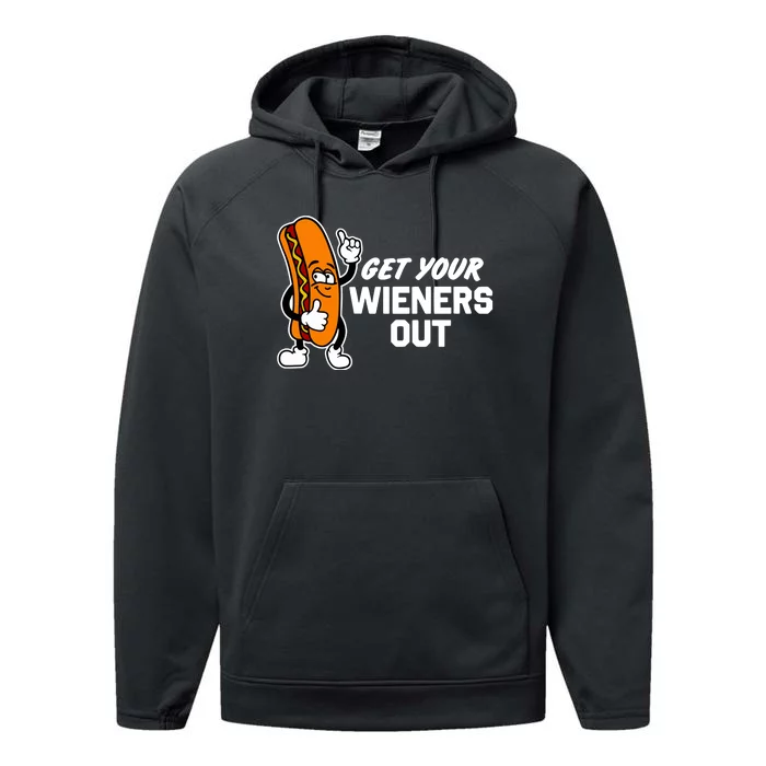 Get Your Wieners Out Performance Fleece Hoodie