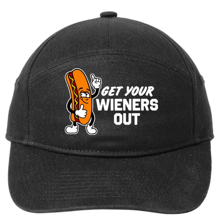 Get Your Wieners Out 7-Panel Snapback Hat