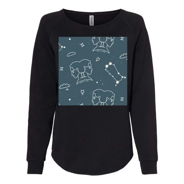 Gemini Zodiac Astrology Womens California Wash Sweatshirt