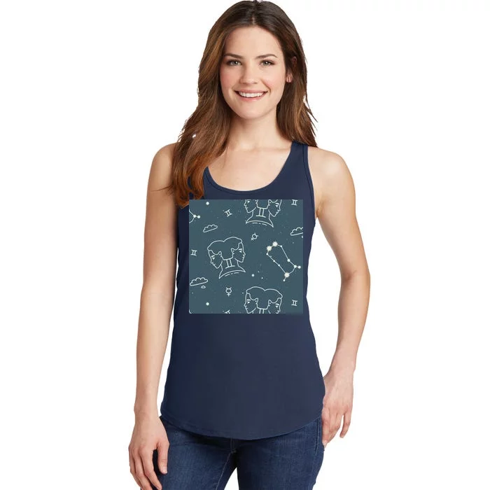 Gemini Zodiac Astrology Ladies Essential Tank