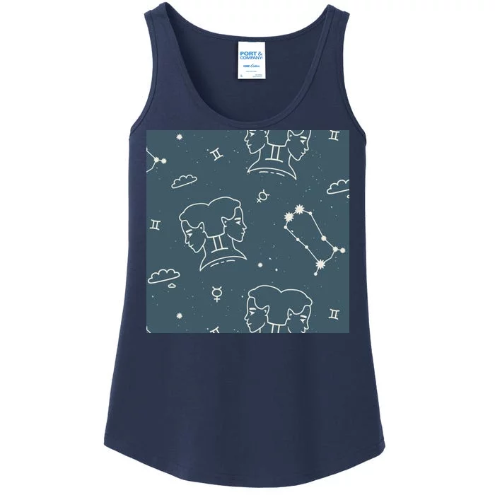 Gemini Zodiac Astrology Ladies Essential Tank