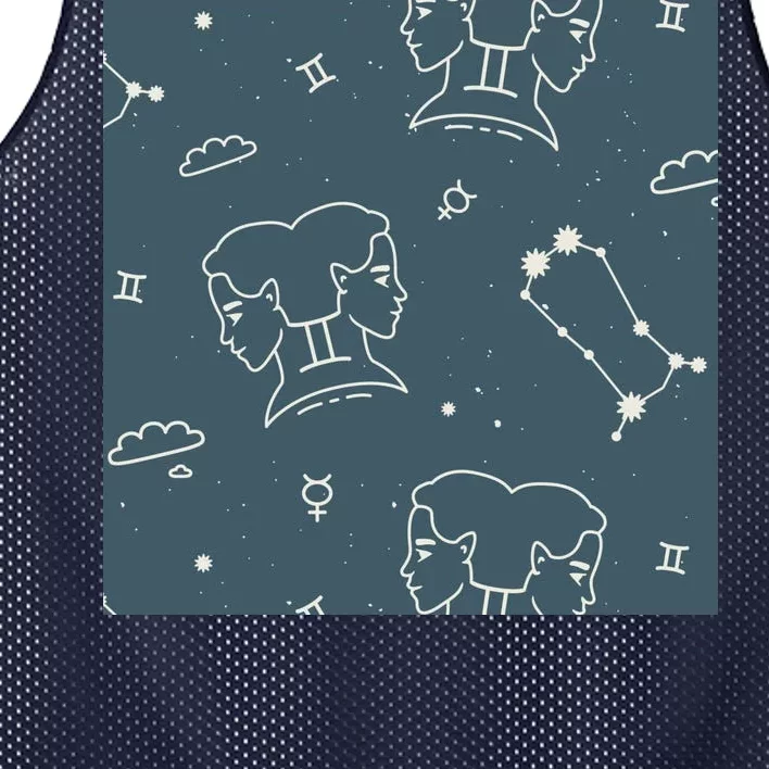 Gemini Zodiac Astrology Mesh Reversible Basketball Jersey Tank