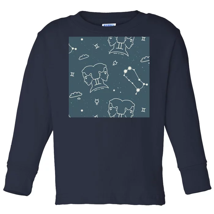 Gemini Zodiac Astrology Toddler Long Sleeve Shirt