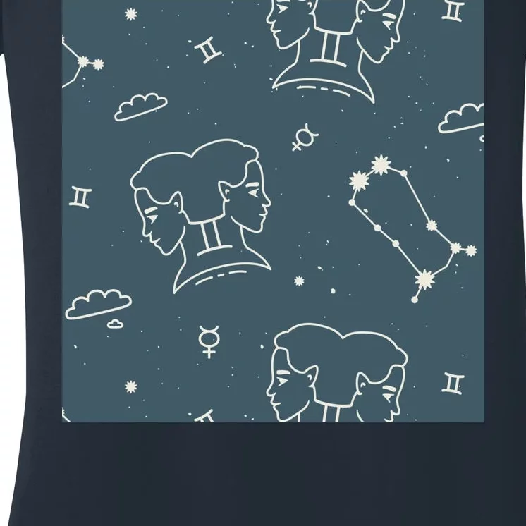 Gemini Zodiac Astrology Women's V-Neck T-Shirt